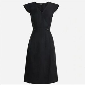 J. Crew Black V-Neck Dress